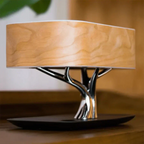 Stylish Nightstand Lamp with Integrated Speaker and Charger