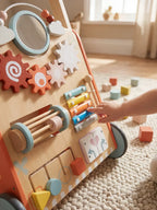 Multi-Activity Wooden Baby Push Walker