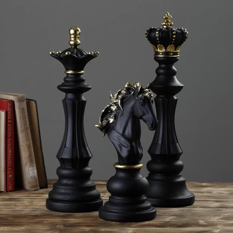 AstraKyo Two-Tone Kansai Chess Piece Resin Accent Deco