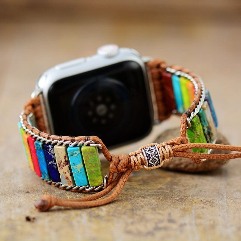 Pulsera artesanal Elirion Boho para Apple Watch, estilo envolvente para buscadores de moda