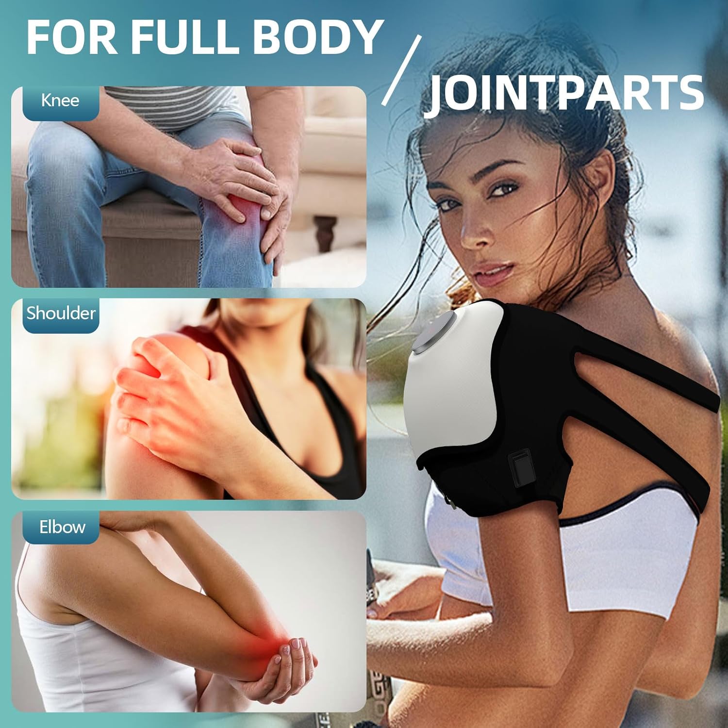 Wireless Knee Massager with Heat, Compression and Red Light for Everyday Knee Comfort