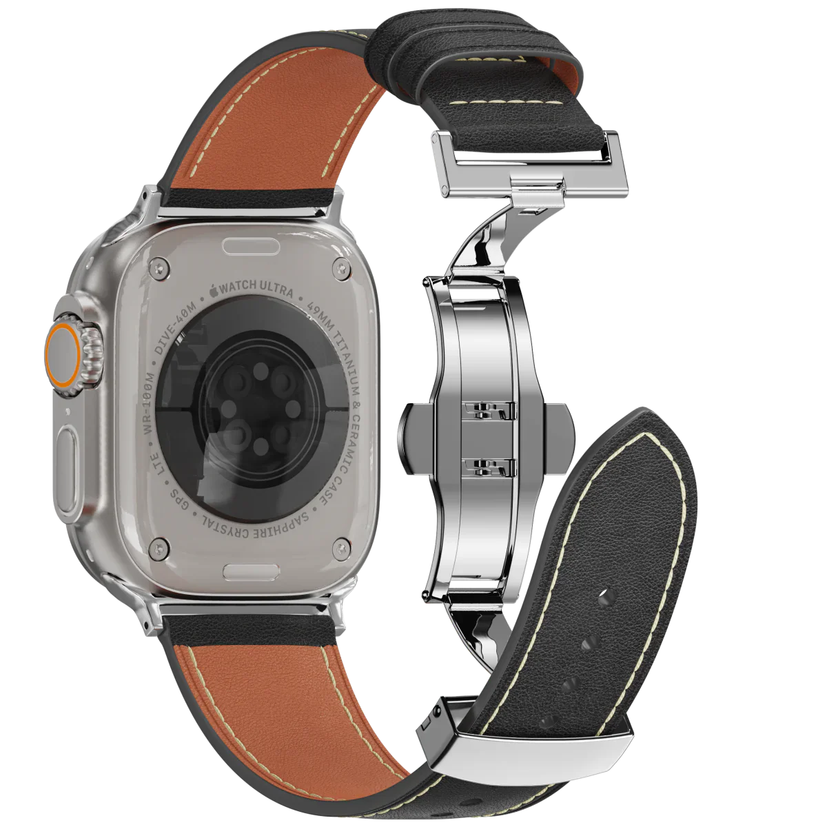 Avelon | Leather Butterfly Clasp Band for Apple Watch | Petprovac