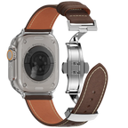 Avelon | Läderarmband med fjärilsspänne för Apple Watch | Petprovac