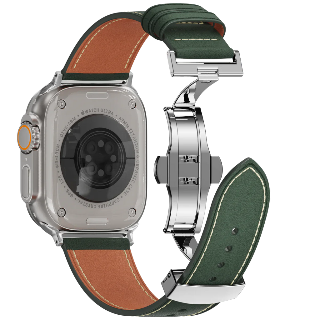 Avelon | Läderarmband med fjärilsspänne för Apple Watch | Petprovac