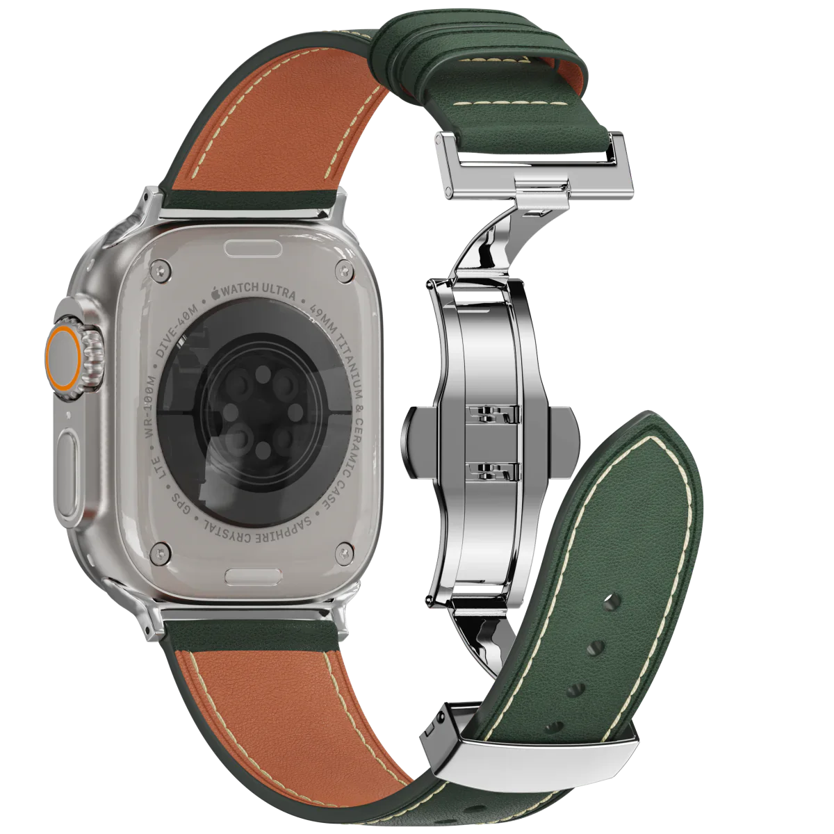 Avelon | Leather Butterfly Clasp Band for Apple Watch | Petprovac