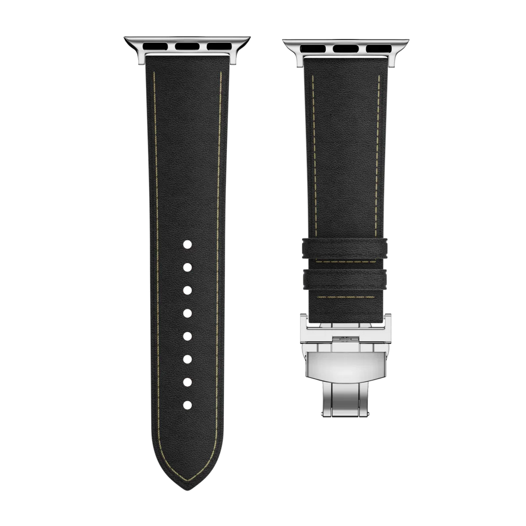 Avelon | Läderarmband med fjärilsspänne för Apple Watch | Petprovac