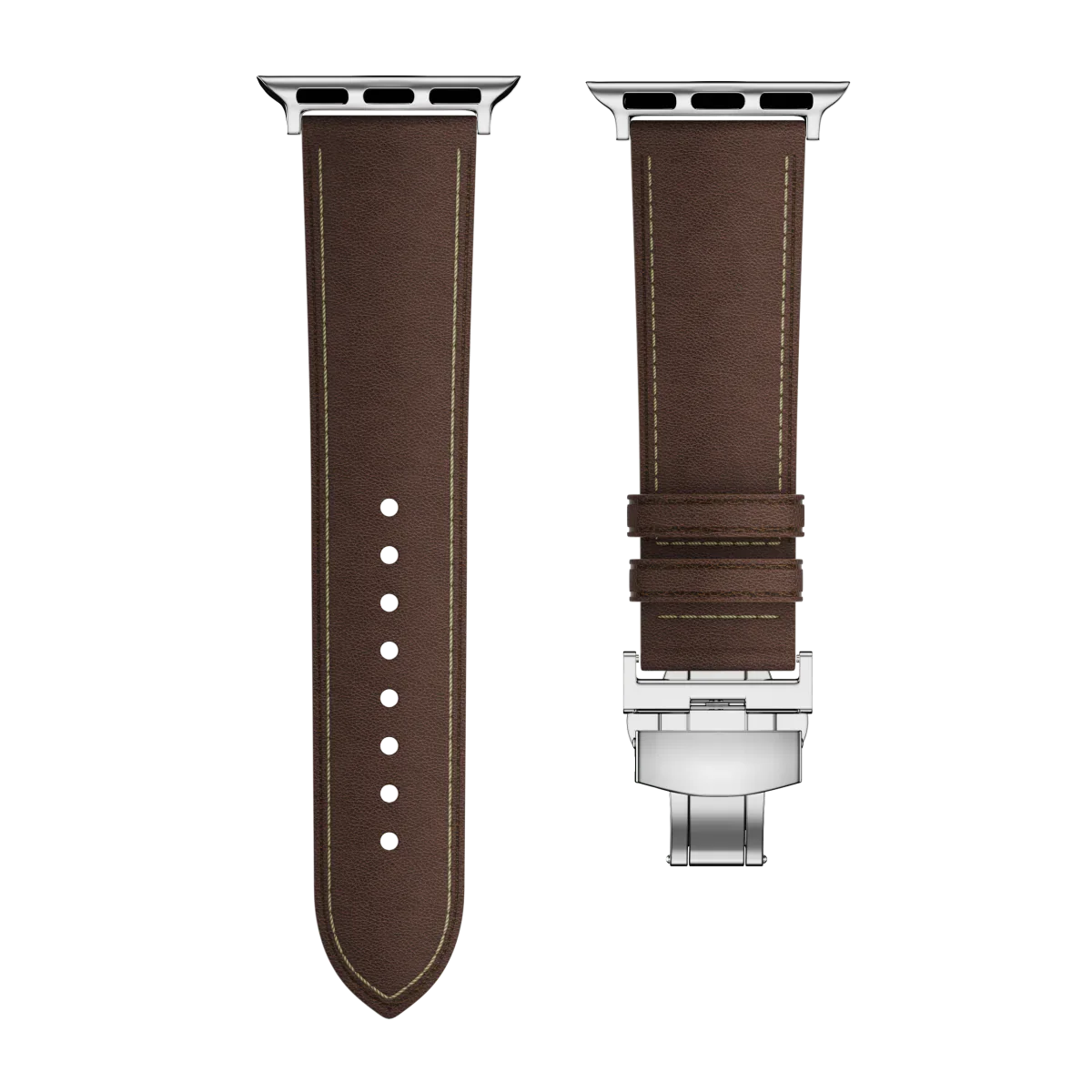 Avelon | Läderarmband med fjärilsspänne för Apple Watch | Petprovac