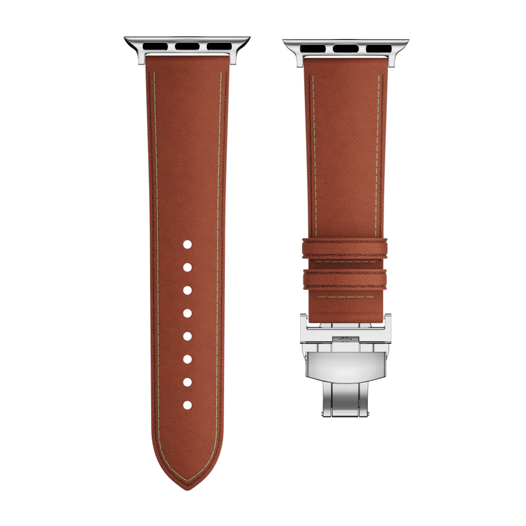 Avelon | Läderarmband med fjärilsspänne för Apple Watch | Petprovac