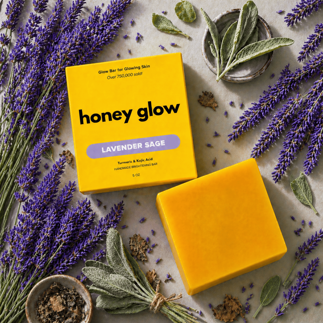 Brightening Turmeric & Kojic Acid Cleansing Bar for Face and Body