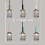 Nordic Fluted Glass Pendant Lamp for Modern Interiors