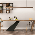 Lampu Gantung LED Ketinggian Boleh Laras SolaraWood untuk Bilik Makan