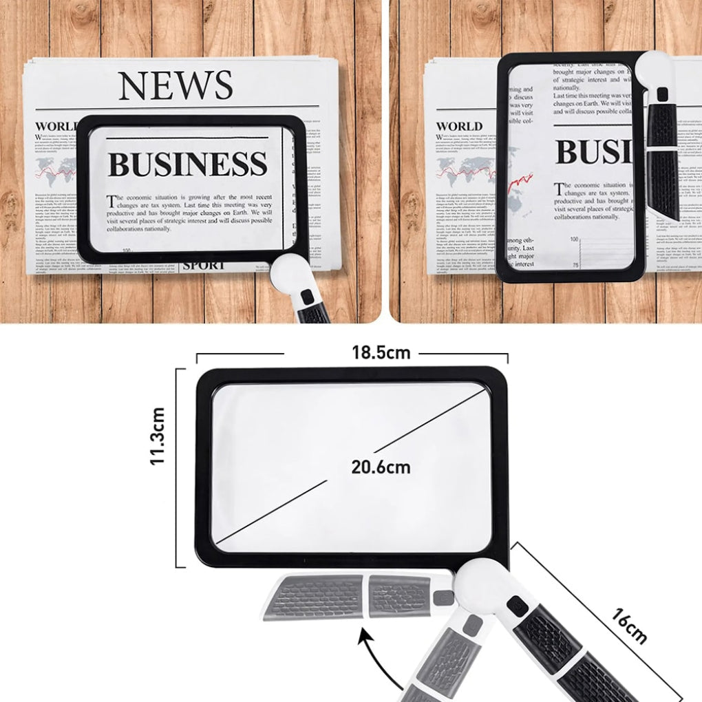 Page-Filling Magnifying Glass – Large magnifying glass for reading and inspection