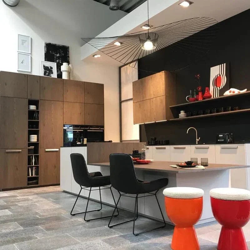 Vexaera kroonluchter modern ijzer en stof verlichting art deco flair