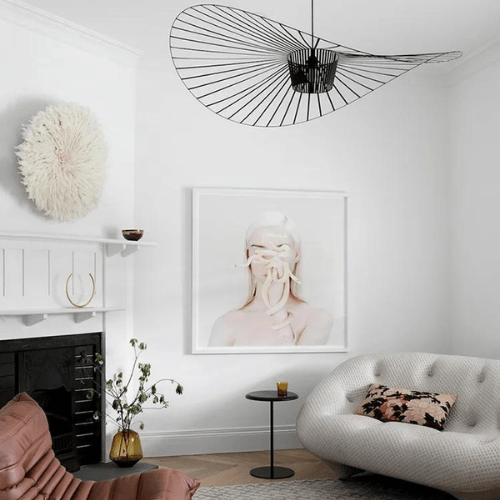 Vexaera kroonluchter modern ijzer en stof verlichting art deco flair