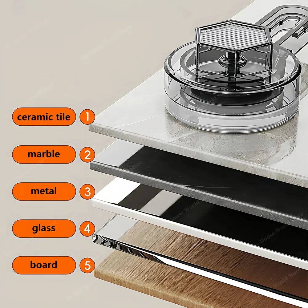 Suport pentru condimente Vera cu ventuze, montat pe perete, pentru bucătărie