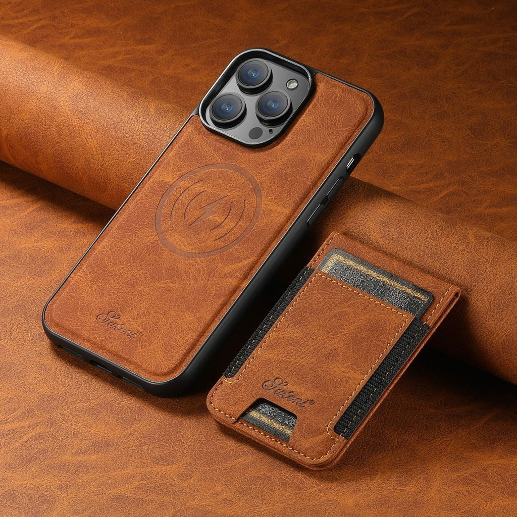 Magvibe Leather Case – Premium Smartphone Protection with Card Holder and MagSafe