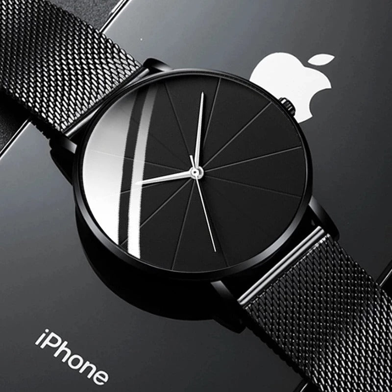 Aurion Crest Luxe Horloge voor Heren met Gedetailleerde Wijzerplaat