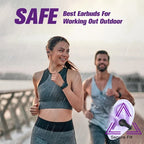 Fon Kepala Konduksi Tulang Telinga Terbuka AeroPulse untuk Pelari, Tahan Air dan Tahan Lasak