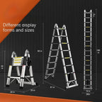 Aventa Collapsible Telescopic Ladder With Non-Slip Feet