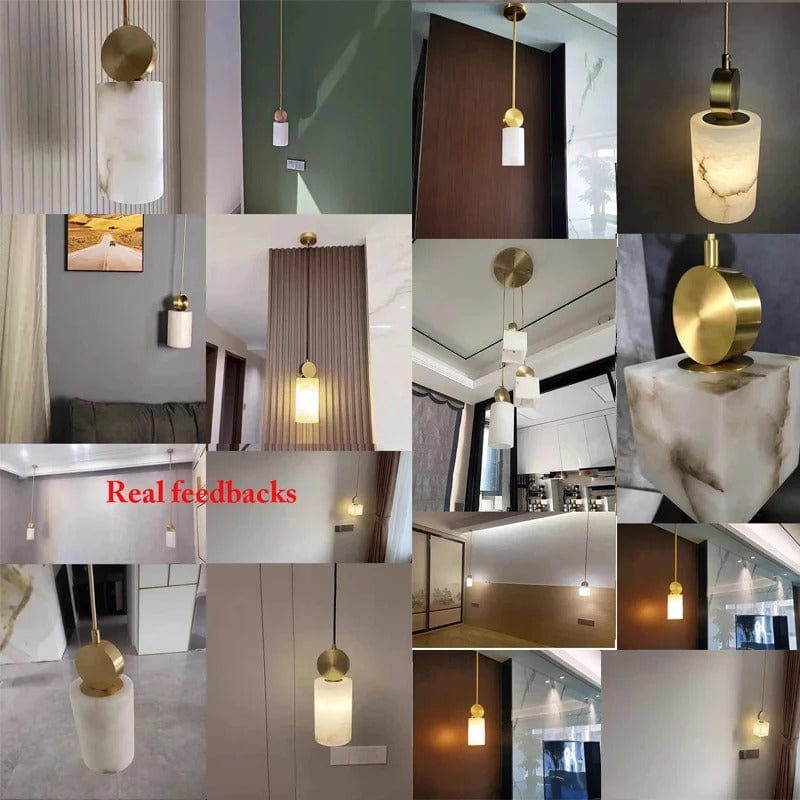 Lunetă | Pandantiv din marmură și aur | Petprovac