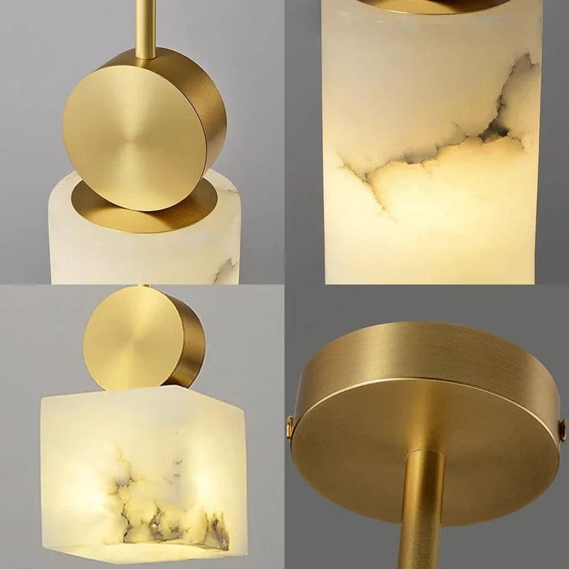 Lunetă | Pandantiv din marmură și aur | Petprovac