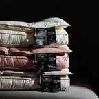 Weißes Gänsedaunen-Memory-Kissen mit Jacquard-Bezug | Petprovac