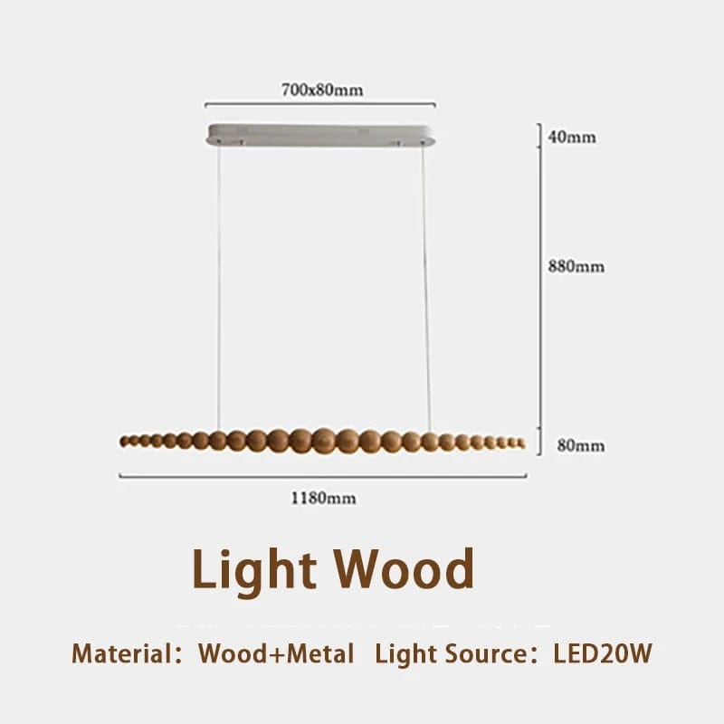 Lampadario a perline di legno Arborcrest | Petprovac