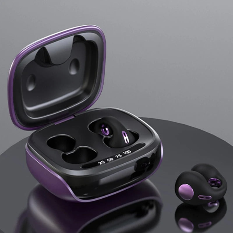 Fon Kepala Konduksi Tulang Telinga Terbuka AeroPulse untuk Pelari, Tahan Air dan Tahan Lasak