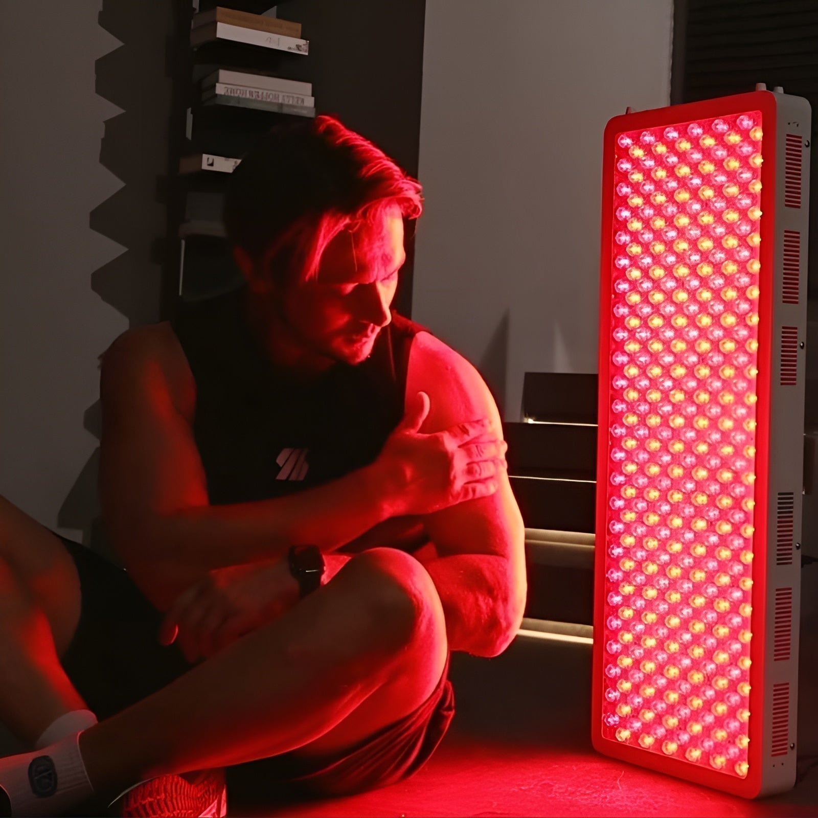 Panel de luz infrarroja roja de cuerpo completo con montajes ajustables para bienestar en el hogar