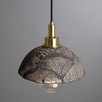 Elowen | Candeeiro de Teto em Cúpula de Cerâmica 20cm para Casa de Banho, Barro Preto, IP44