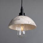 Ravelle Marmorierte Keramik Kuppel Badezimmer Pendelleuchte 20cm IP44