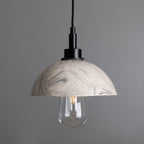 Ravelle Marmorierte Keramik Kuppel Badezimmer Pendelleuchte 20cm IP44
