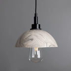 Ravelle Marmorierte Keramik Kuppel Badezimmer Pendelleuchte 20cm IP44