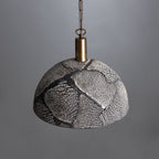Liora Candeeiro Suspenso de Cúpula em Cerâmica Orgânica de Barro Preto, 37cm