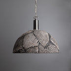 Liora Candeeiro Suspenso de Cúpula em Cerâmica Orgânica de Barro Preto, 37cm