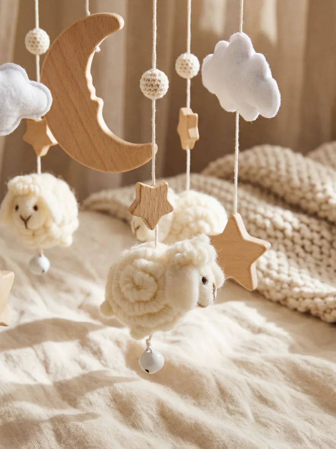 Wooden Baby Mobile For Crib And Nursery Room Decor