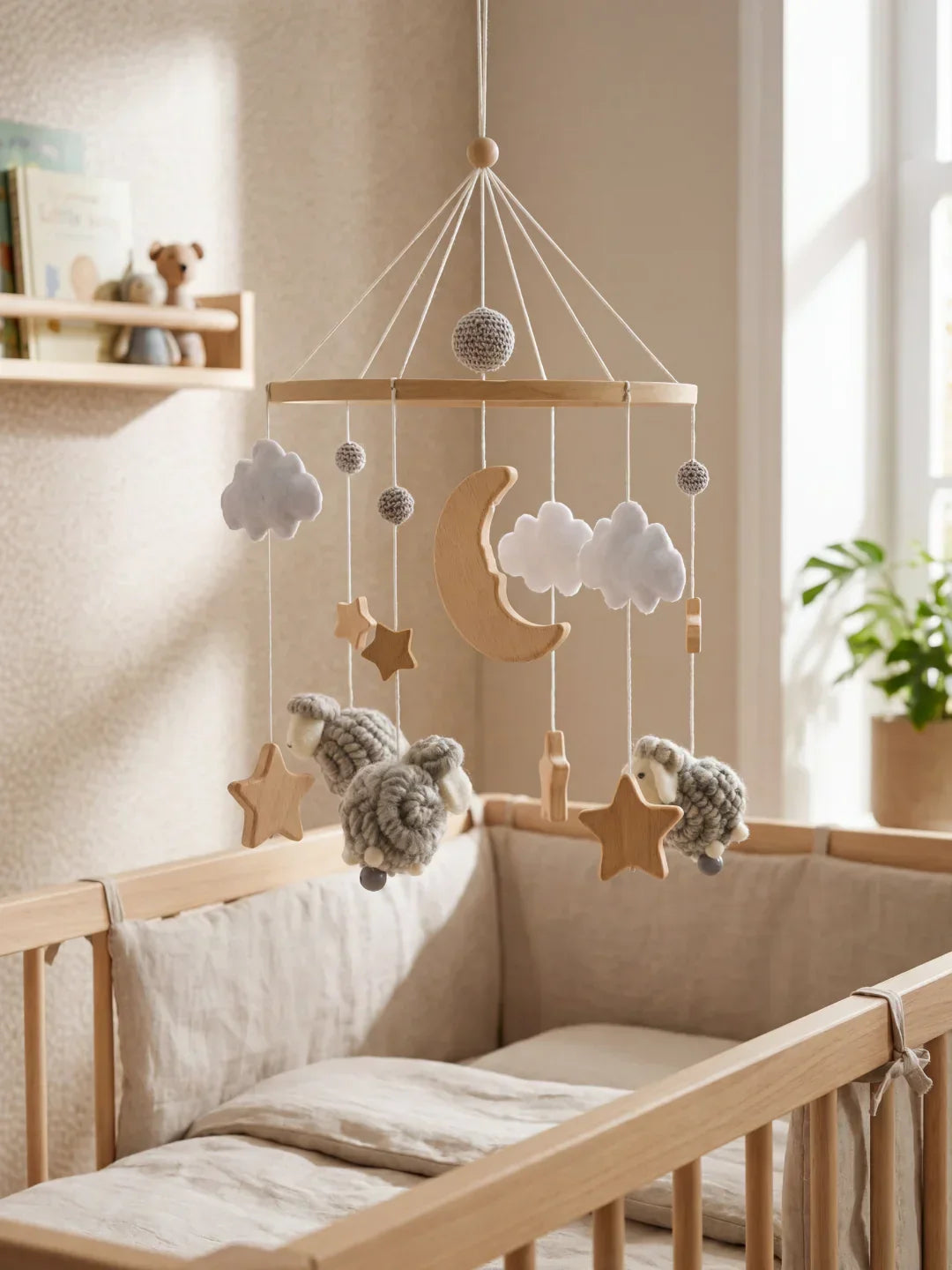 Wooden Baby Mobile For Crib And Nursery Room Decor
