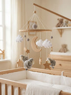 Wooden Baby Mobile For Crib And Nursery Room Decor