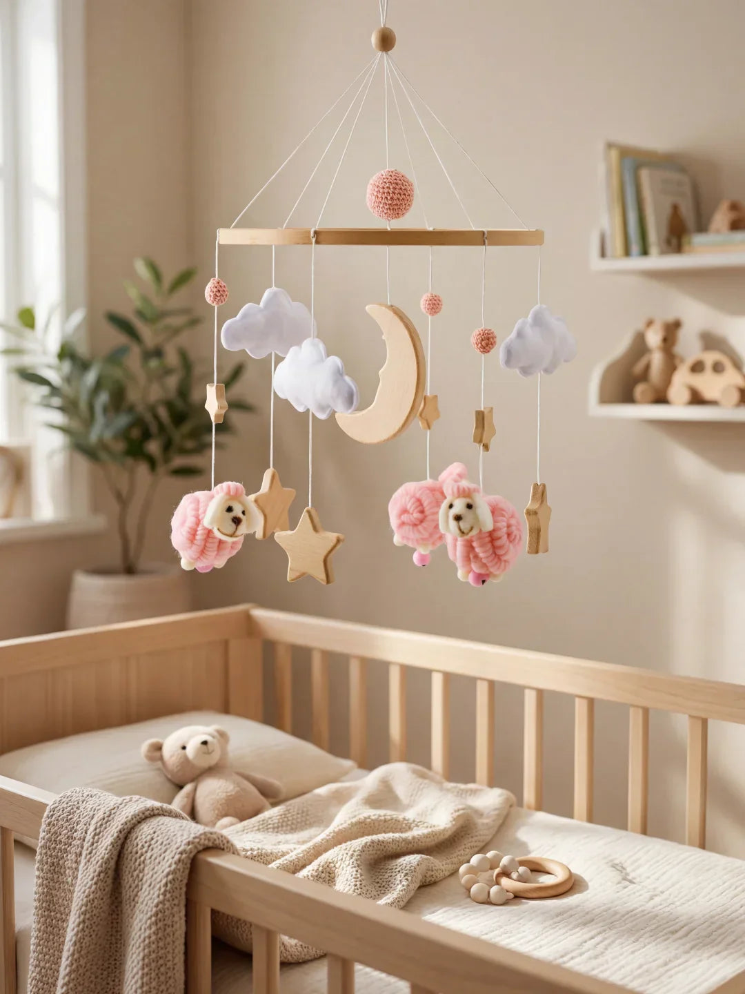 Wooden Baby Mobile For Crib And Nursery Room Decor
