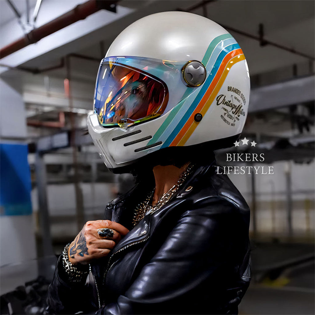 Casco Integral Bikerslifestyle para Motociclistas Certificado DOT ECE