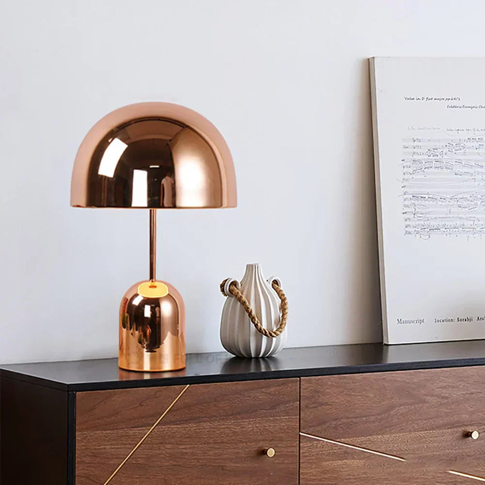 Luminra Copper Dimmable Table Lamp for Living Rooms and Offices