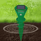 Solar Ground Repellent for Moles, Gophers, Snakes & Burrowing Rodents (2-Pack)