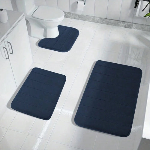 CloudStride 3 Parça Bellek Köpüğü Kaymaz Banyo Paspasları