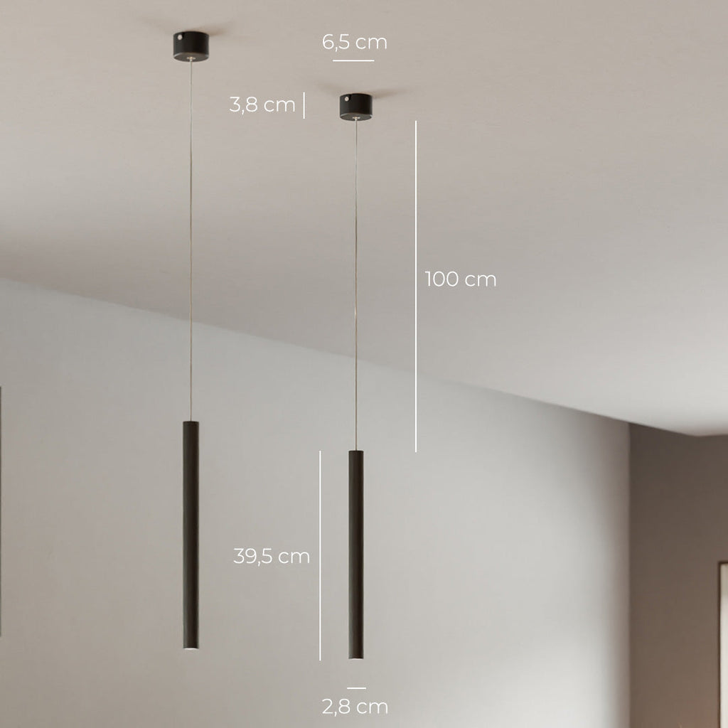 Lanterne suspendue minimaliste AeroLume avec éclairage LED performant
