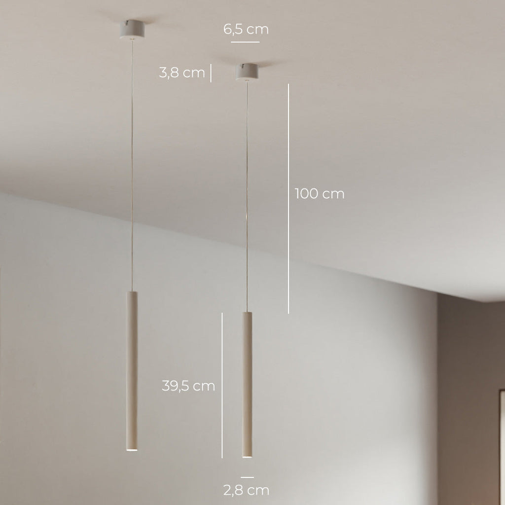 Lanterne suspendue minimaliste AeroLume avec éclairage LED performant