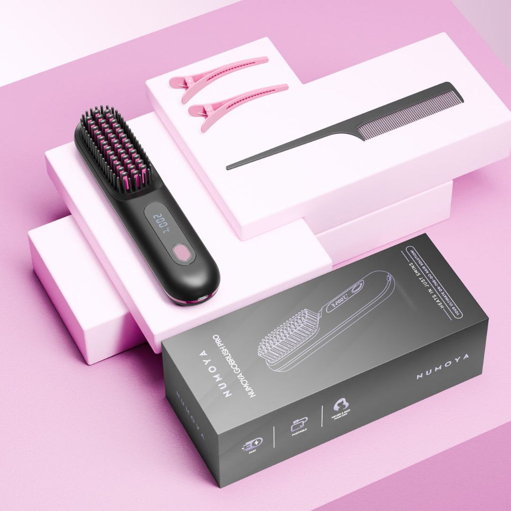 Brosse Lissante Sans Fil Pro Ionic Pour Contrôle des Frisottis Prête pour le Voyage