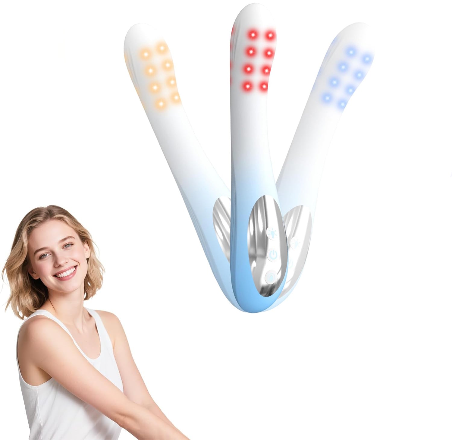 Intim-Wellness-Lichttherapiegerät – Rotes, Blaues und Gelbes Licht mit sanfter Wärmepflege