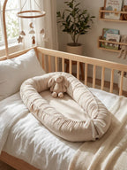 Ergonomic Baby Bed Reducer, Cushioned Crib Bumper for Cozy Sleep