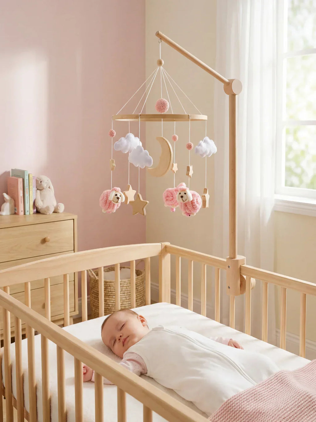 Wooden Baby Mobile For Crib And Nursery Room Decor