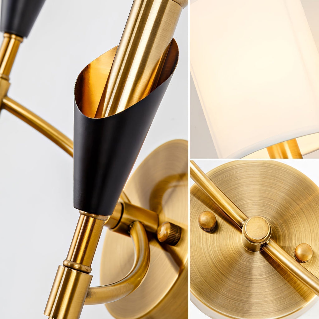 NovaCrest Børstet Nikkel Buet Væglampe Moderne Glød